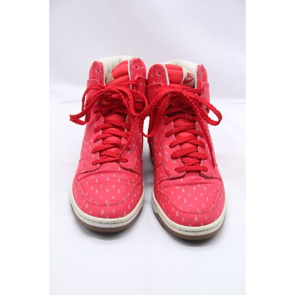 Nike Dunk Sky Hi Print Hidden Wedge Heel Shoes Womens Sz 9 Hyper Red 543258-600 - Picture 2 of 7